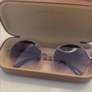 Longchamp Silver and Purple Sunglasses